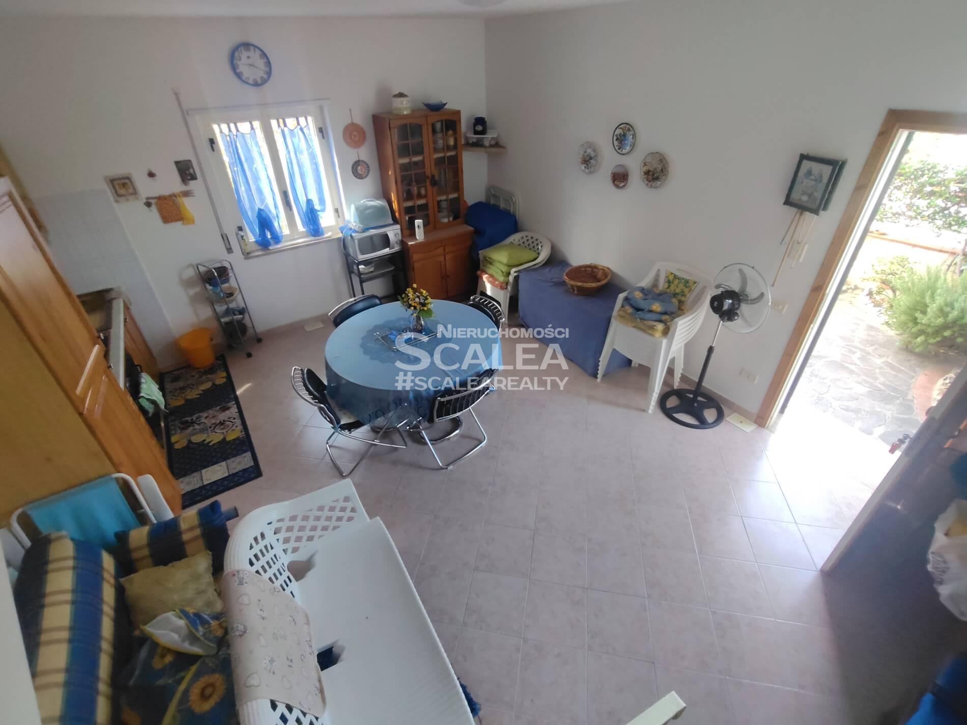Część domu w Scalea z panoramicznym widokiem na morze i Scalea